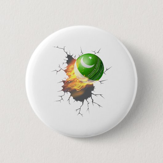 Pakistanischer Cricket-Anhänger Kit Geschenk Pakis Button (Vorderseite)