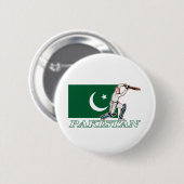 Pakistanischer Kricket-Spieler Button (Vorne & Hinten)