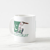 Pakistanischer Kricket-Spieler Kaffeetasse (Vorderseite Links)