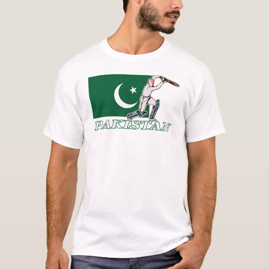 Pakistanischer Kricket-Spieler T-Shirt (Vorderseite)