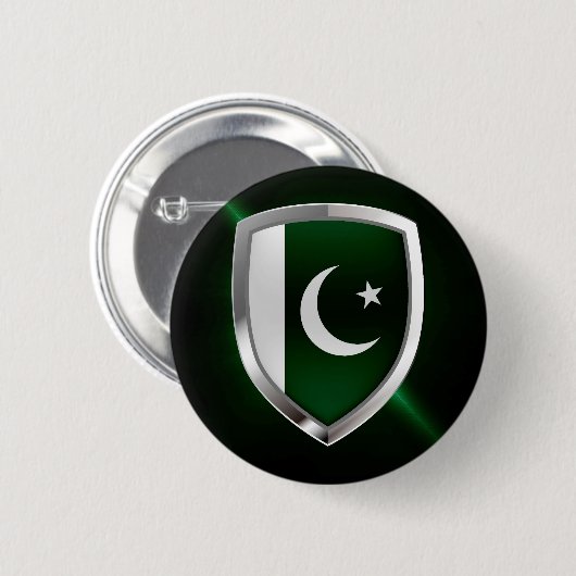 pakistanisches Emblem Button (Vorne & Hinten)