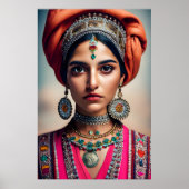 Pakistanisches Mädchen in traditionellem Kleid Poster (Vorne)