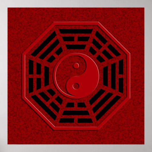 PaKua | dunkelroter Spritzer Poster (Vorne)