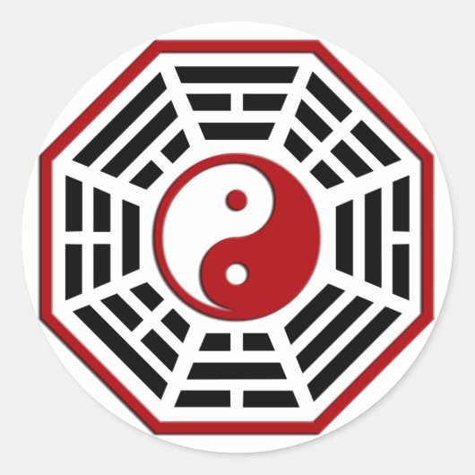 PaKua Runder Aufkleber (Vorderseite)