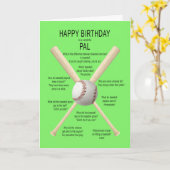 Pal, Baseballwitze zum Geburtstag Karte (Gelbe Blume)
