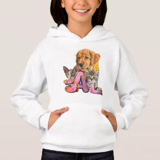 Pal Dog and Cats Plus Personalize Name Hoodie