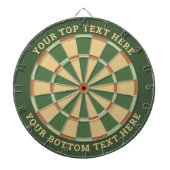 Pal Green und Beige Dartboard mit benutzerdefinier Dartscheibe (vorne)