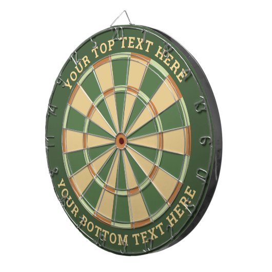 Pal Green und Beige Dartboard mit benutzerdefinier Dartscheibe (Vorderseite rechts)