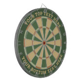 Pal Green und Beige Dartboard mit benutzerdefinier Dartscheibe (Vorderseite Links)