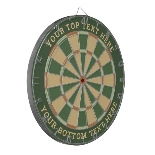 Pal Green und Beige Dartboard mit benutzerdefinier Dartscheibe (Vorderseite Links)