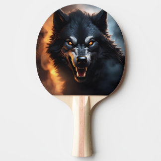 Pala de Ping Pong Lobo con Postura Agresiva Tischtennis Schläger