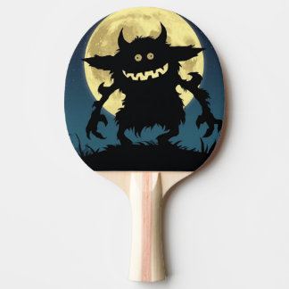 Pala de Ping Pong Monstruo Fantasma en Luna llena Tischtennis Schläger