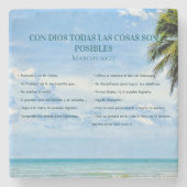 Palabras Motivacionales Logrando Metas Cielo Azul Steinuntersetzer (Vorderseite)