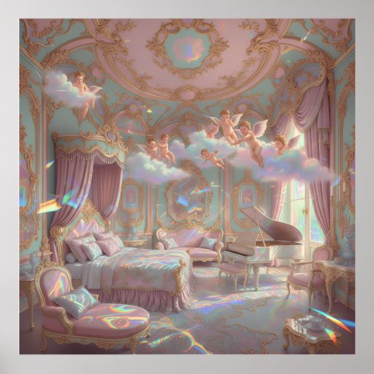 Palace Dreamscape Psychedelic Rococo Revival Mural Poster (Vorne)