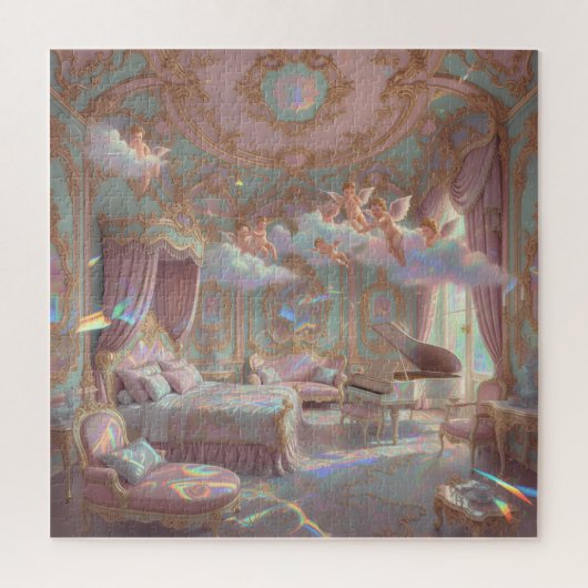 Palace Dreamscape Psychedelic Rococo Revival Mural Puzzle (Vertikal)