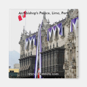 Palace Erzbischofs mit "Eifersucht-Balkonen" Lima Magnet