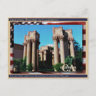 Palace Fine Arts San Francisco Kalifornien Leinen Postkarte