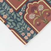 Palace Garden Charm | Verziert Mughal Floral Print Fleecedecke (Ecke)