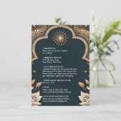 Palace Hindi Henna Mehndi Indian Style Wedding Begleitkarte (Stehend Vorderseite)