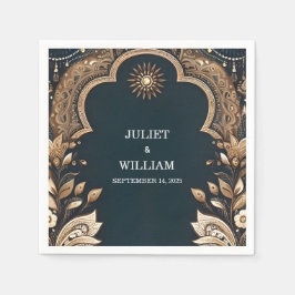 Palace Hindi Henna Mehndi Indian Style Wedding Serviette