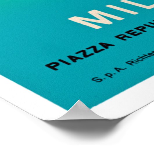 Palace Hotel Milano Poster (Ecke)