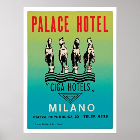 Palace Hotel Milano Poster (Vorne)