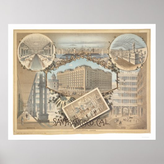 Palace Hotel, San Francisco, Kalifornien Poster (Vorne)