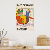 Palace Hotel St. Moritz Schweiz Vintage Poster (Küche)