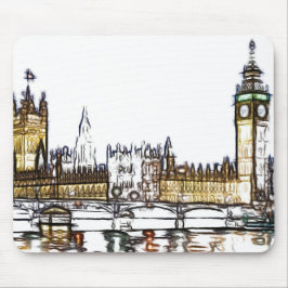Palace of Westminster & Big Ben: London Fractal  Mousepad