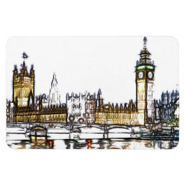 Palace of Westminster & Big Ben: London Fraktal Magnet