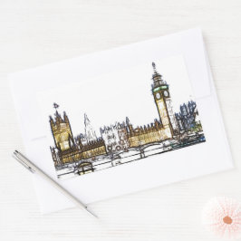 Palace of Westminster & Big Ben: London Fraktal Rechteckiger Aufkleber