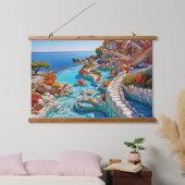 Palace Pool Wandteppich Mit Holzrahmen (Schlafzimmer)