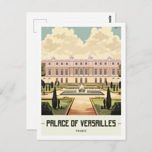 Palace Versailles Paris Frankreich Reisemarkt Postkarte (Vorne/Hinten)