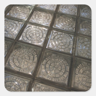 Palacio de Communicaciones, glass flooring Quadratischer Aufkleber
