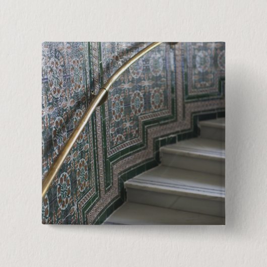 Palacio de Comunicaciones, maurische Fliesen Button (Vorderseite)