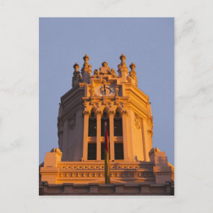 Palacio de Comunicaciones, Turm Detail, Sonnenunte Postkarte