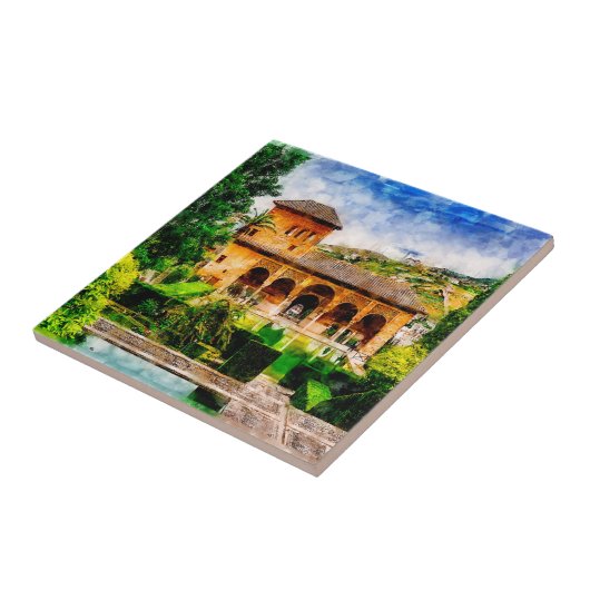 Palacio del Partal, Alhambra, Granada, Spanien. Fliese (Seite)