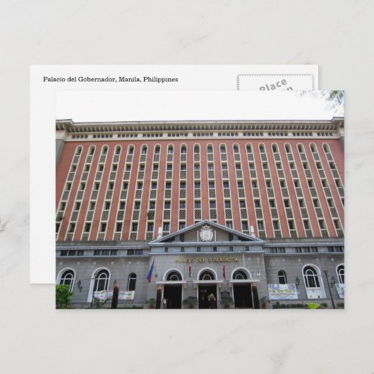 Palacio manila postkarte (Vorne/Hinten)
