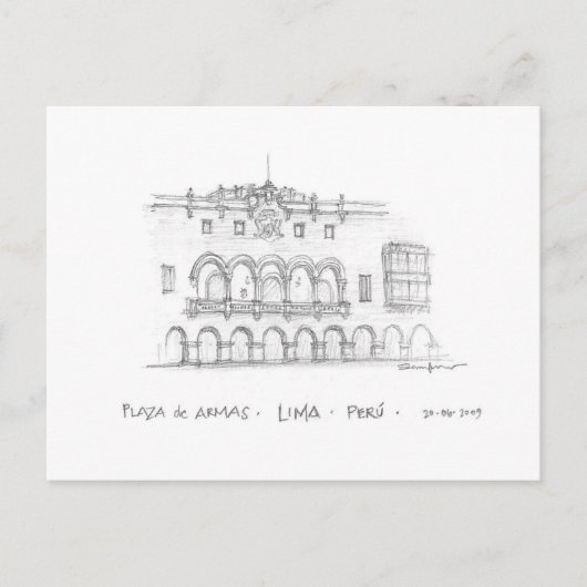 Palacio Municipal, Lima, Perú Postkarte (Vorderseite)