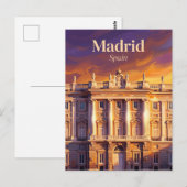 Palacio Real de Madrid Spanien Postkarte (Vorne/Hinten)