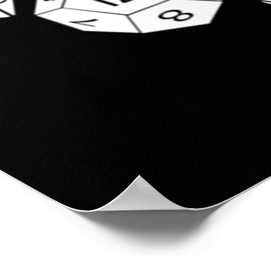 Paladin der RPG-Klasse - Weißer Text Poster (Ecke)