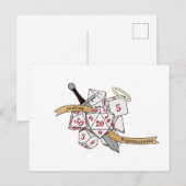 Paladin Dice Design Feiertagspostkarte (Vorne/Hinten)