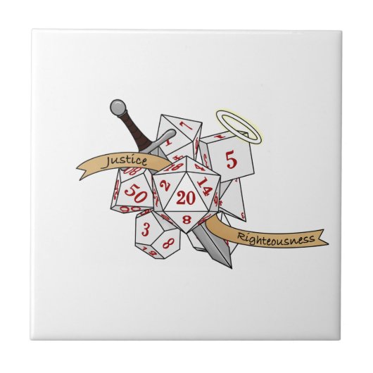 Paladin Dice Design Fliese (Vorderseite)