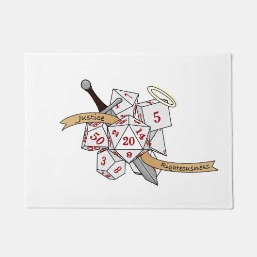 Paladin Dice Design Fußmatte (Vorderseite)