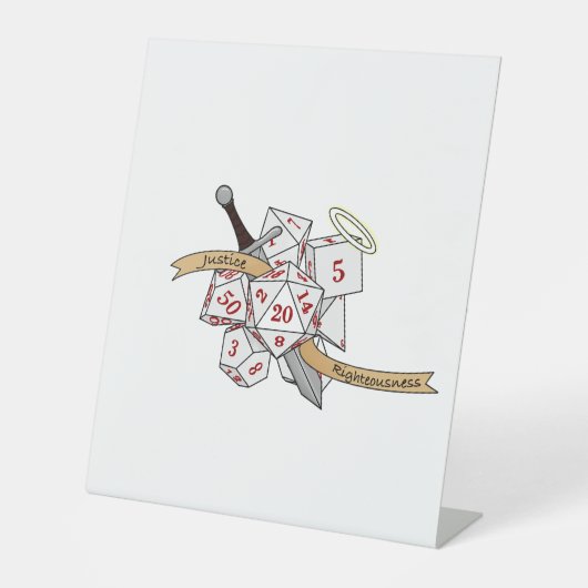 Paladin Dice Design Sockelschild (Vorderseite)
