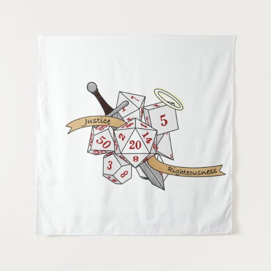 Paladin Dice Design Wandteppich (Vorderseite)