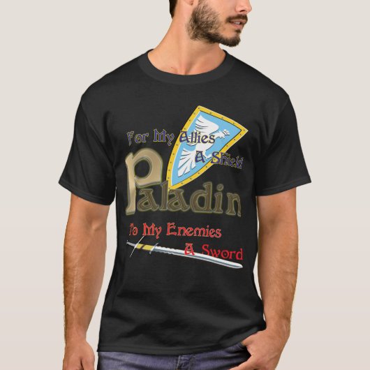 Paladin RPG-Klassen-Shirt T-Shirt (Vorderseite)