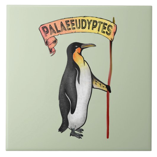 Paläeudyptes Extinct Pinguin Fliese (Vorderseite)