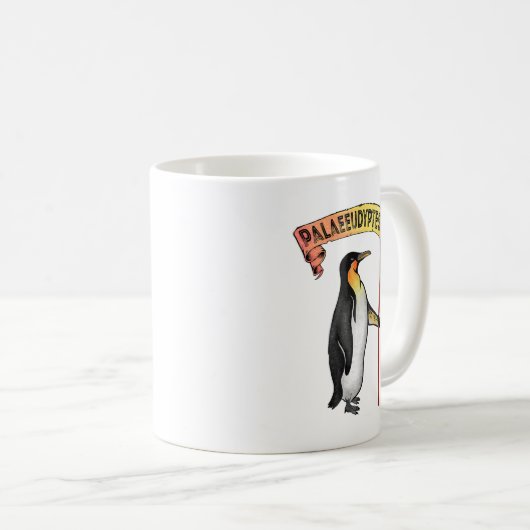Paläeudyptes Extinct Pinguin Kaffeetasse (VorderseiteRechts)