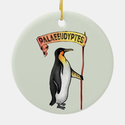 Paläeudyptes Extinct Pinguin Keramik Ornament (Hinten)